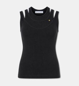 Viktor and Rolf Multi-layered Tank Top, Black, M, Packshot View