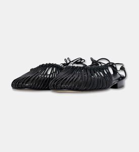 Hereu Round-toe Knotted Sandals, Black, Eu-36, Packshot View