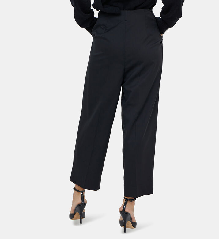 بنطال صوف إيفا للكاحل بأزرار