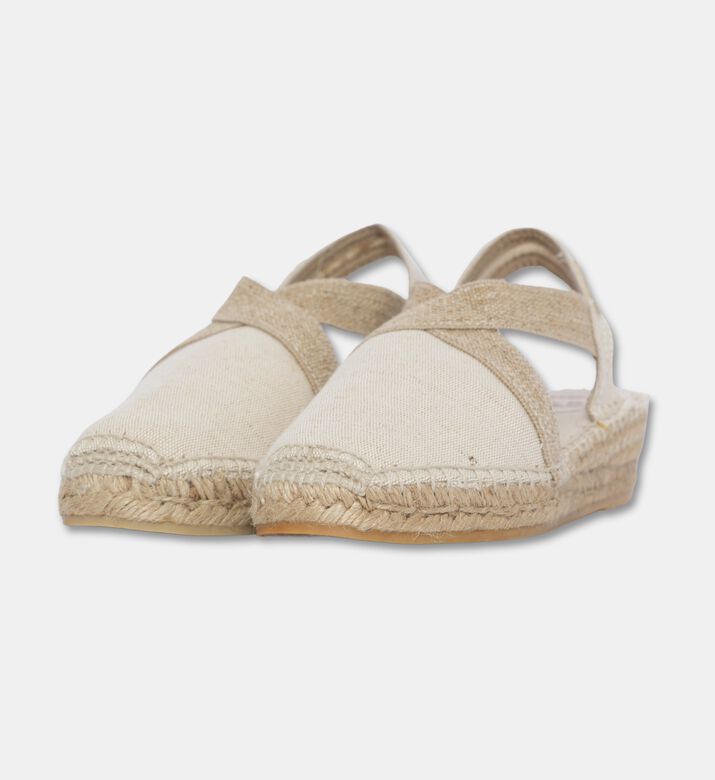 Toni Pons Verdi Vegan Canvas Wedge Espadrille, Off-white, Eu-42, Packshot View