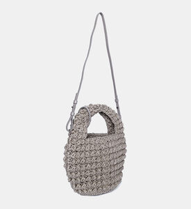 حقيبة كتف بوبكورن منسوجة