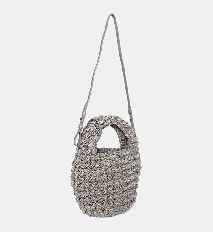 حقيبة كتف بوبكورن منسوجة