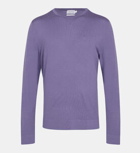 سترة بشعار مطرز من صوف الميرينو