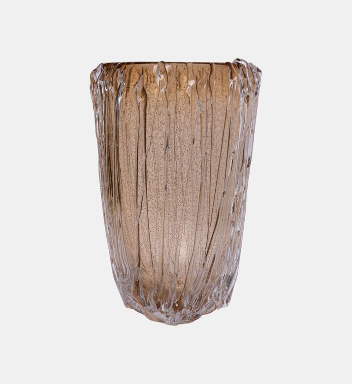 Gileno Medium Alpinia Gold Crystal Vase, Gold, L, Packshot View
