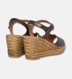 Kanna Shoes Sandal Wedge, Dark-grey, Eu-41, Packshot View