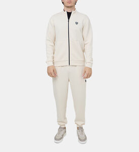 بدلة رياضية بياقة عالية برقعة لوغو