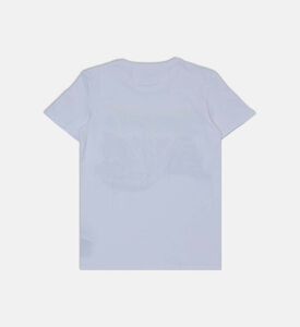 تيشيرت بياقة دائرية بتطريز شعار