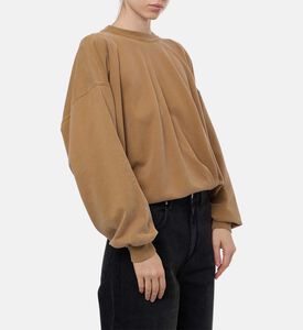 Isabel Marant Sauria Pleated Front Washed Sweatshirt, Model View Isabel Marant Sauria Pleated Front Washed Sweatshirt, Model View