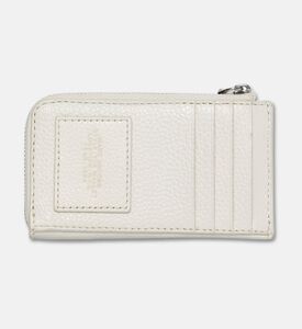Marc Jacobs Cow Leather Zip Closure Wallet, White, Packshot View
