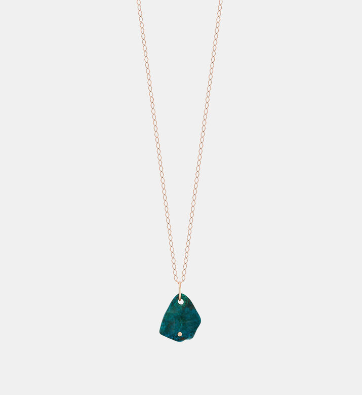 Large Chrysocolle Necklace 18k