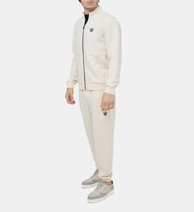 بدلة رياضية بياقة عالية برقعة لوغو