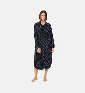 DKNY Geo-print Long-sleeve Sleepshirt, Model View