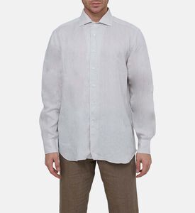 قميص كتان بأزرار أمامية