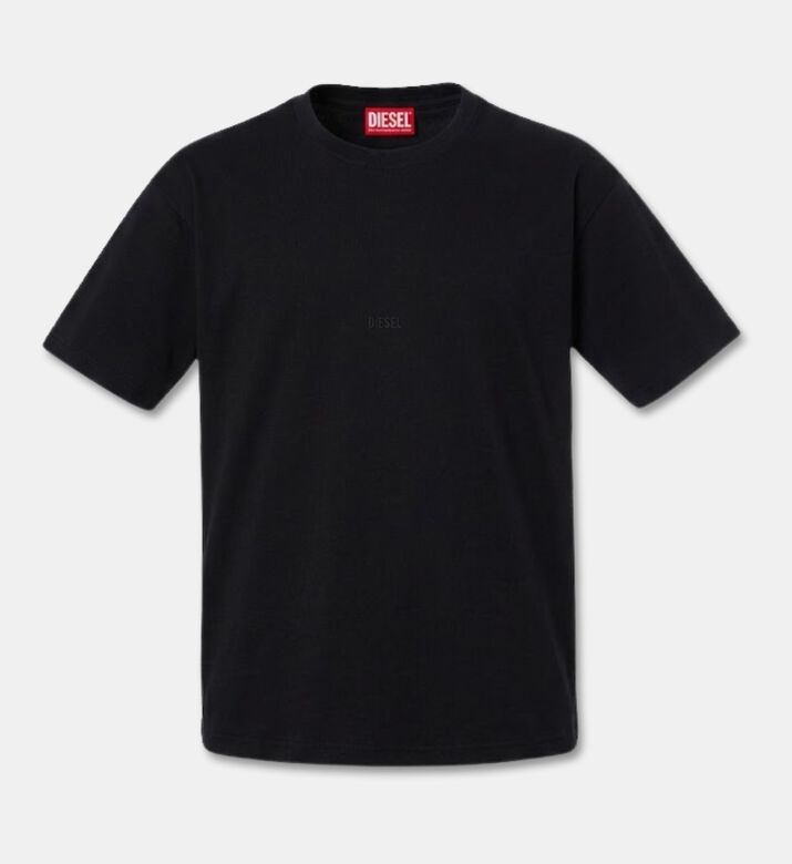 Diesel Minimal Logo Crewneck T-shirt, Black, L, Packshot View