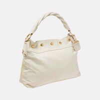 Leather Braided Handle Hobo Bag Pre-owned