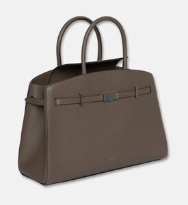 Demellier The Midi Hudson Crossbody Bag, Dark-taupe, Packshot View