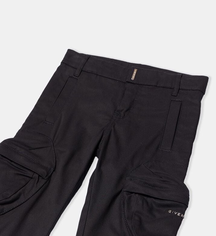 Gabardine Logo Metal Plate Trousers Gabardine Logo Metal Plate Trousers