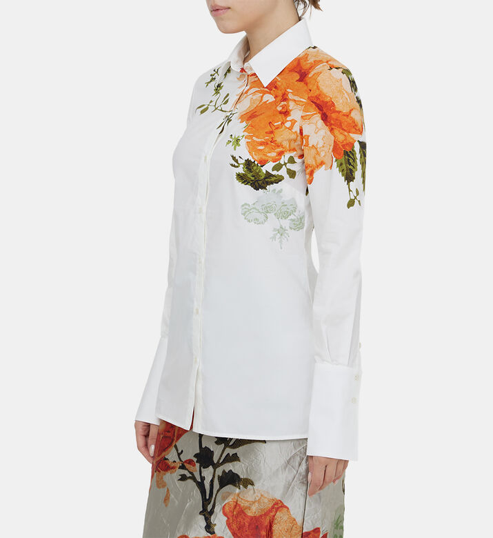 Floral Printed Button-up Shirt