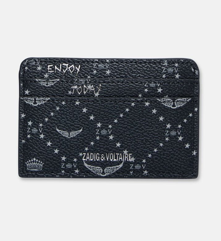 Zadig et Voltaire All-over Logo-print Passport Holder, Black, Packshot View