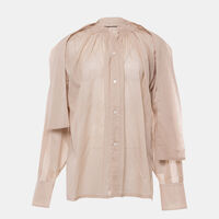 Deconstructed Cotton Contrast Stripes Shirt