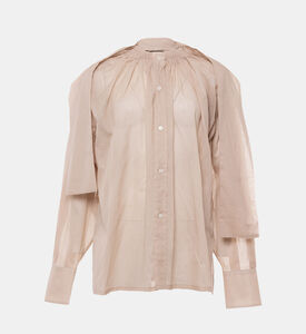 Deconstructed Cotton Contrast Stripes Shirt