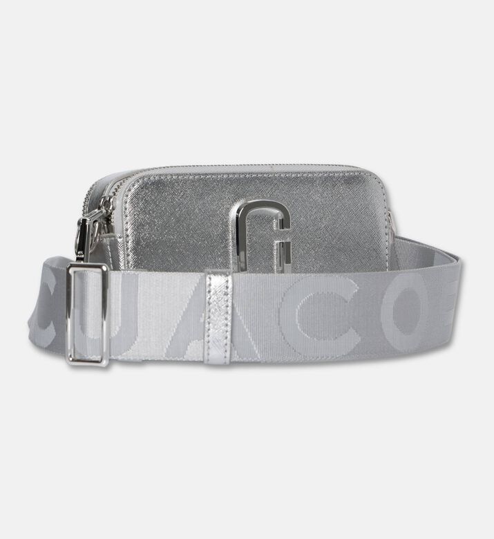 Marc Jacobs The Leather Metallic Snapshot Dtm, Silver, Packshot View