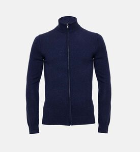 جاكيت بياقة عالية كشمير بسحاب