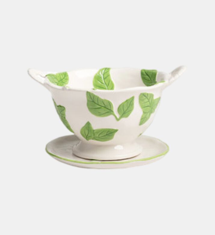 All-over Basil-print Colander