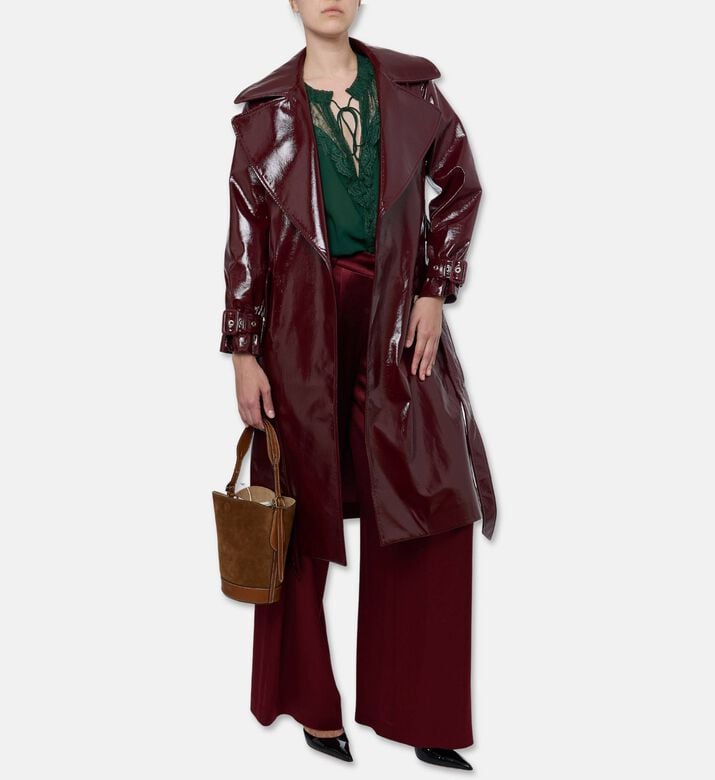 Alice and Olivia Nevada High-gloss Coat, Model View