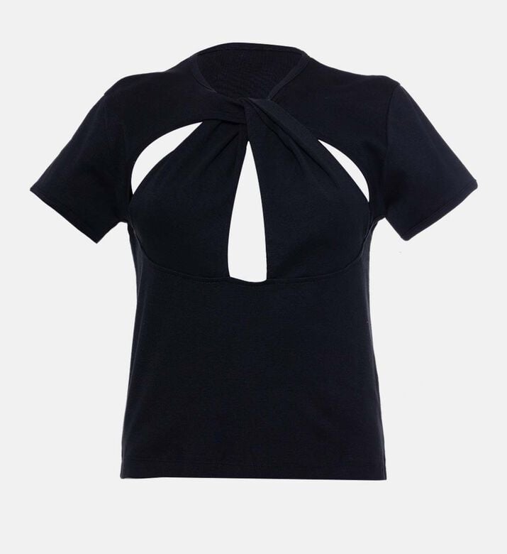 Cut-out Detail Short-sleeve Top