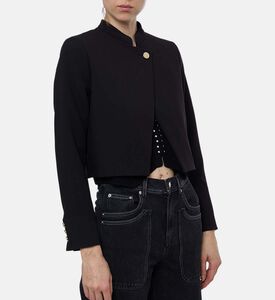 Ba and Sh Button Closure Long-sleeve Vest, Model View