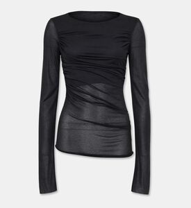 Soeur Gaia Sheer-touch Ruched Top, Packshot View