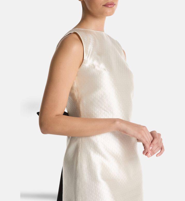 Savanna Oversized Leaf Bow Mini Dress, Model View