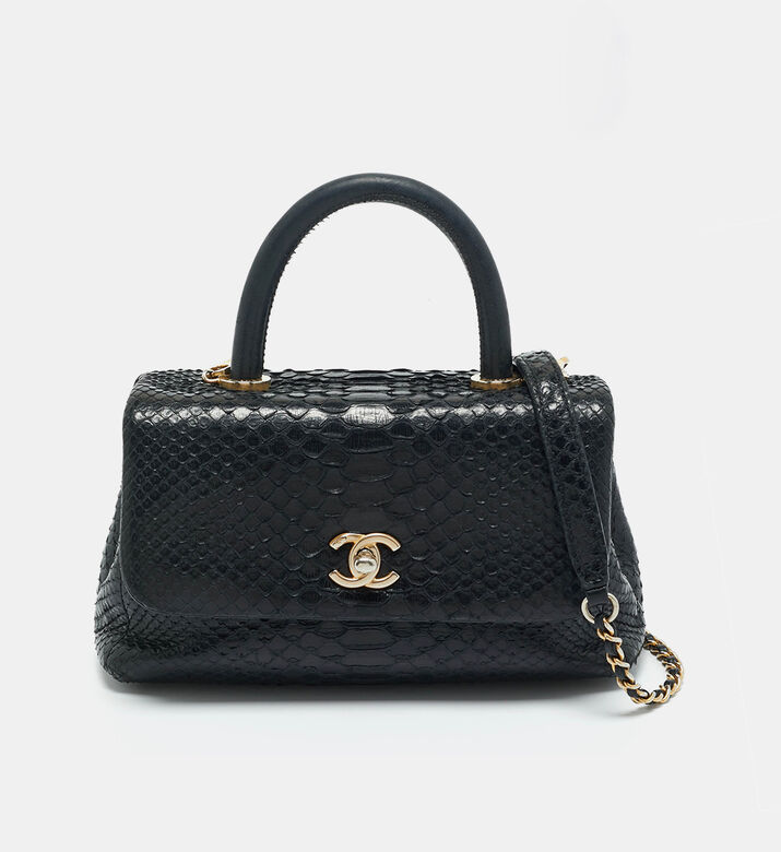 Chanel Preowned Coco Chanel Python Mini Coco Top Handle Bag, Packshot View