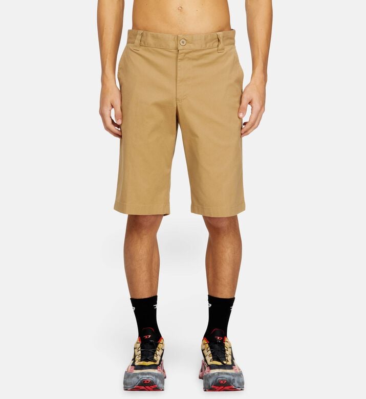 Diesel Mid-length Straight-leg Chino Shorts, Model View