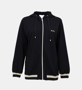 Contrasted Zipped Hooded Jacket Contrasted Zipped Hooded Jacket