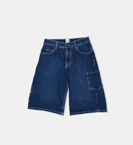 Boy Cotton Denim Bermuda Shorts
