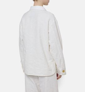 Forte-Forte Cotton Jacquard Work-style Jacket, Model View