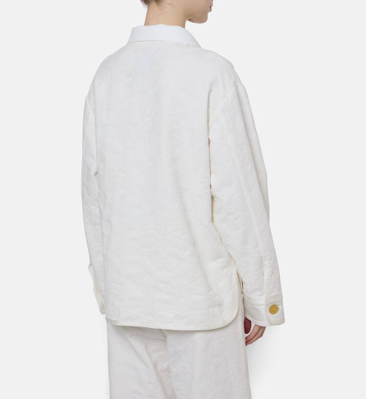 Forte-Forte Cotton Jacquard Work-style Jacket, Model View