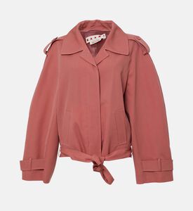 جاكيت طويل الأكمام بإغلاق برباط