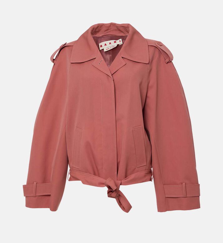 جاكيت طويل الأكمام بإغلاق برباط