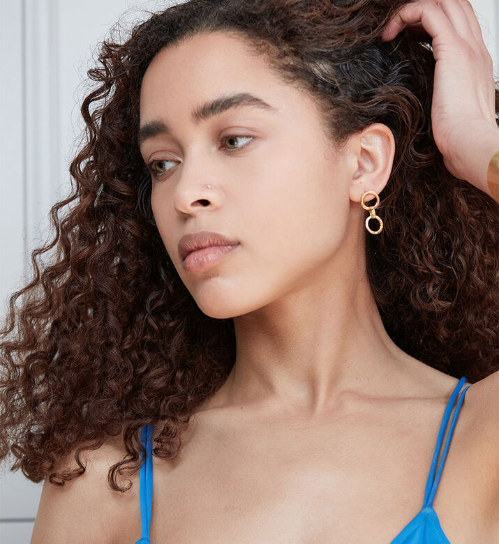 Ottoman Hands Chain Drop Earrings, Packshot View