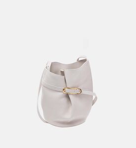 Organic Shapes Belted Bucket Bag