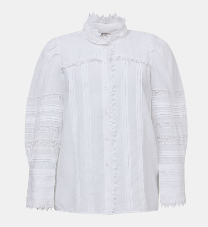 Trevy Cotton Puffy Sleeves Blouse