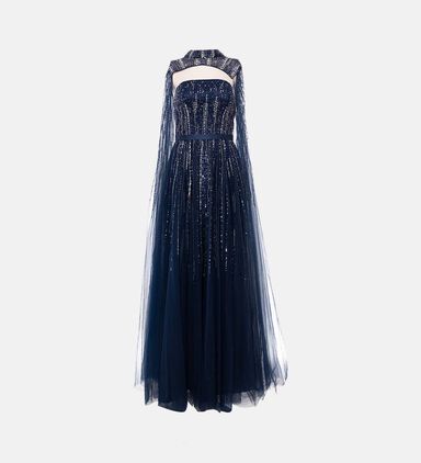 Cape Sleeves Dress