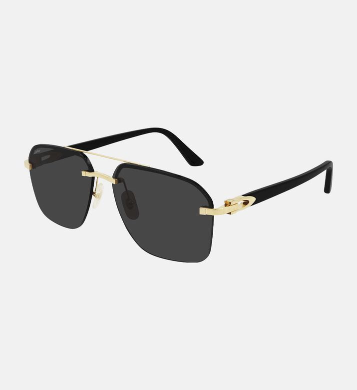 Semi Rimless Square Metal Sunglasses 60