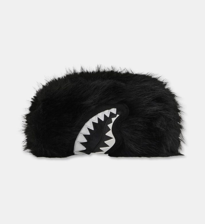 Sprayground Faux-fur Shark-print Pouch Bag, Packshot View