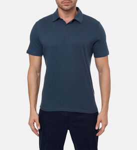 Vince Short-sleeve Regular-fit Polo, Blue, L, Model View
