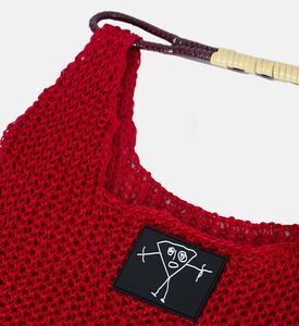 Open-knit Top Handle Bag