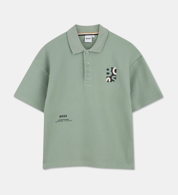 Boss Polo Ss, Green, 14y, Packshot View